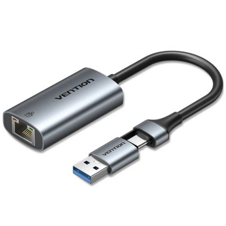Adaptador USB/USB Tipo-C - RJ45 Vention CFQHB/ 1000Mbps