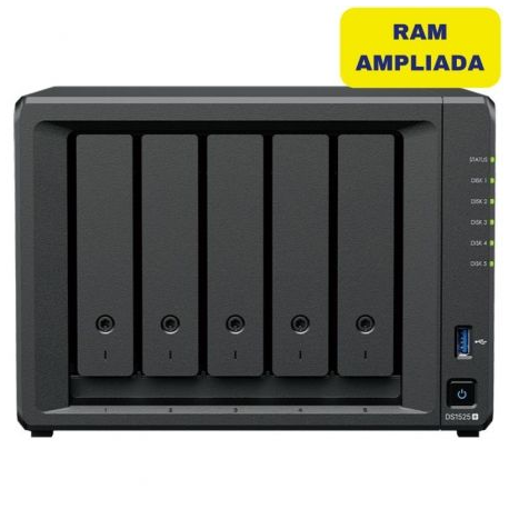 NAS Synology Diskstation DS1525+/ 5 Bahías 3.5- 2.5/ 32GB DDR4/ Formato Torre