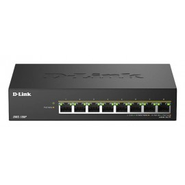 D-Link DMS-108P/E switch No administrado 2.5G Ethernet (100/1000/2500) Energía sobre Ethernet (PoE) Negro