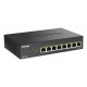 D-Link DMS-108P/E switch No administrado 2.5G Ethernet (100/1000/2500) Energía sobre Ethernet (PoE) Negro