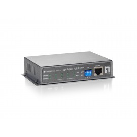 LevelOne Switch Fast Ethernet PoE de 5 puertos, 4 Puertos PoE, 120W