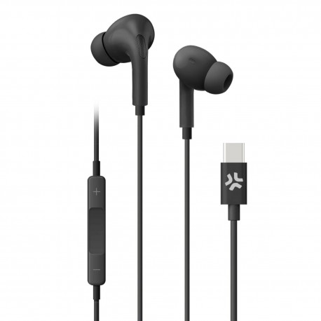 Celly UP1200TYPECBK auricular y casco Auriculares Alámbrico Dentro de oído Llamadas/Música USB Tipo C Negro