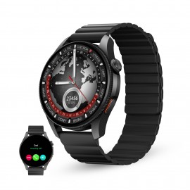 Ksix Smartwatch Horizon, GPS, Pantalla AMOLED 1.43'', Autonomía 10 días, Brújula digital, 3 ATM, Modo deporte y salud, Negro