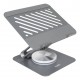 TooQ Soporte Elevador con rotación 360° y ajustable, para dispositivos de hasta 13”, Color Gris Oscuro