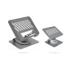 TooQ Soporte Elevador con rotación 360° y ajustable, para dispositivos de hasta 13”, Color Gris Oscuro