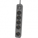 Regleta con Interruptor Philips CHP2154G/12 5 Tomas de corriente/ Cable 1.5m/ Gris