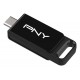 PNY Elite unidad flash USB 64 GB USB Tipo C 3.2 Gen 1 (3.1 Gen 1) Negro