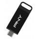 PNY Elite unidad flash USB 64 GB USB Tipo C 3.2 Gen 1 (3.1 Gen 1) Negro