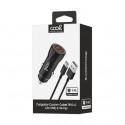 CARGADOR COOL COCHE DUAL USB 20W NEGRO CABLE