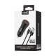 CARGADOR COOL COCHE DUAL USB 20W NEGRO CABLE