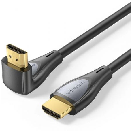 Cable HDMI 2.0 4K Acodado Vention ALQBF/ HDMI Macho - HDMI Macho/ 1m/ Negro