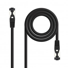 Nanocable Cable de Red Latiguillo Cat.8.1 2GHz LSZH SSTP AWG26, Negro, 25 cm