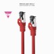 Nanocable Cable de Red Latiguillo Cat.8.1 2GHz LSZH SSTP AWG26, Rojo, 30 cm