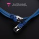 Nanocable Cable de Red Latiguillo Cat.8.1 2GHz LSZH SSTP AWG26, Azul, 25 cm