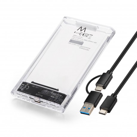 Ewent EW7064 caja para disco duro externo Caja externa para unidad de estado sólido (SSD) Transparente 2.5''
