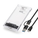 Ewent EW7064 caja para disco duro externo Caja externa para unidad de estado sólido (SSD) Transparente 2.5''