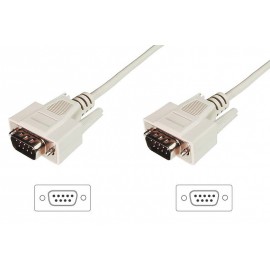 Digitus AK-610107-030-E cable de serie Beige 3 m DSUB, 9-pin