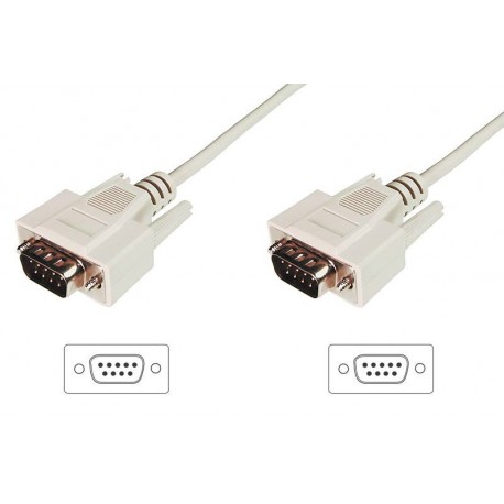 Digitus AK-610107-030-E cable de serie Beige 3 m DSUB, 9-pin