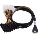 Microchip Technology 2305400-R cable Serial Attached SCSI (SAS) 0,8 m Negro, Multicolor