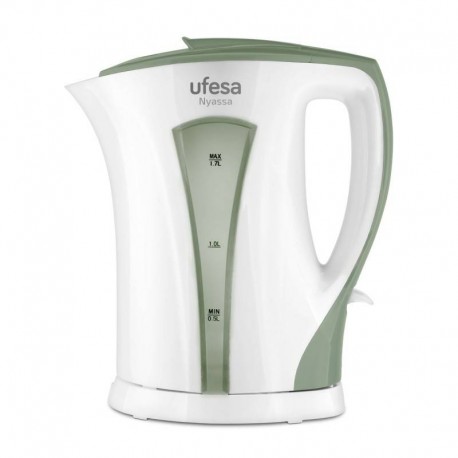 Ufesa Nyassa 1.7L tetera eléctrica 1,7 L 2200 W Verde, Blanco