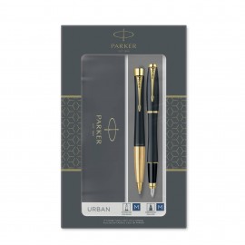 Parker 2093381 juego de bolígrafos Negro, Oro 2 pieza(s)