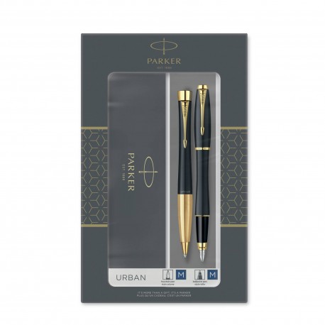 Parker 2093381 juego de bolígrafos Negro, Oro 2 pieza(s)