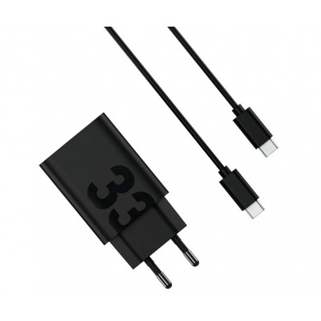 MOTOROLA TURBOPOWER 33 /  CARGADOR RED ELÉCTRICA CON CABLE USB-C / USB-C 33W / CARGA RÁPIDA
