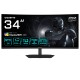 GIGABYTE G34WQC2 Monitor Gaming Curvo 34” WQHD - 3440 x 1440, 1500R, 200Hz