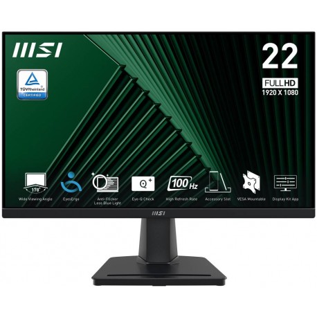 MSI Pro MP225V pantalla para PC 54,5 cm (21.4'') 1920 x 1080 Pixeles Full HD LCD Negro
