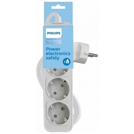 Regleta con Interruptor Philips CHP2134W/12/ 3 Tomas de corriente/ Cable 1.5m/ Blanco
