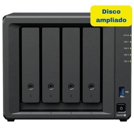 NAS Synology Diskstation DS425+/ 4 Bahías 3.5- 2.5/ 2GB DDR4/ 8TB/ Formato Torre