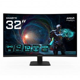 GIGABYTE GS32QCA 31.5'' Monitor Curvo para Gaming QHD - 2560 x 1440, 180Hz