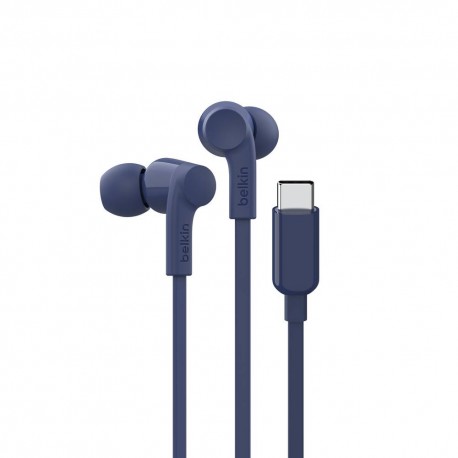 Belkin SoundForm Auriculares Alámbrico Dentro de oído Música/uso diario USB Tipo C Azul