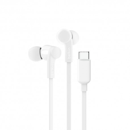 Belkin SoundForm Auriculares Alámbrico Dentro de oído Música/uso diario USB Tipo C Blanco