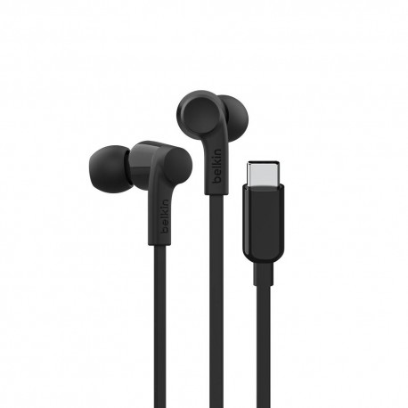 Belkin SoundForm Auriculares Alámbrico Dentro de oído Música/uso diario USB Tipo C Negro