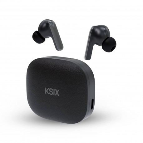 Ksix Auriculares inalámbricos UltimAI, Autonomía 20 + 6 horas, IA integrada, Traducción