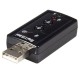 StarTech.com Tarjeta de Sonido 7,1 Virtual USB Externa Adaptador Conversor ICUSBAUDIO7