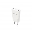 Nanocable Cargador 2xUSB-C/PD 25W, Blanco