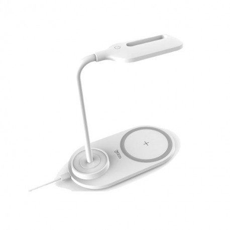 LÁMPARA LED + BASE CARGA QI COOL BLANCO