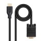 Nanocable Cable conversor VGA/M a HDMI/M, Negro, 1.8m