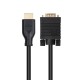 Nanocable Cable conversor VGA/M a HDMI/M, Negro, 1.8m