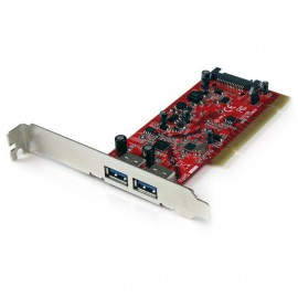 StarTech.com Tarjeta Adaptador PCI USB 3.0 SuperSpeed de 2 puertos - Hub Concentrador Interno PCIUSB3S22