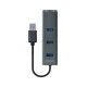 Savio AK-57 USB-A - 3 x USB-A HUB with RJ-45 Gigabit Ethernet adapter 5000 Mbit/s