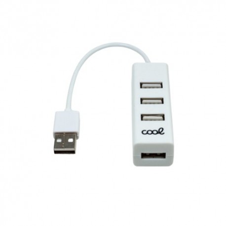 HUB USB 2.0 UNIVERSAL COOL 4 PUERTOS USB BLANCO