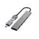 Hama 00200141 hub de interfaz USB 3.2 Gen 1 (3.1 Gen 1) Type-A 5000 Mbit/s Gris