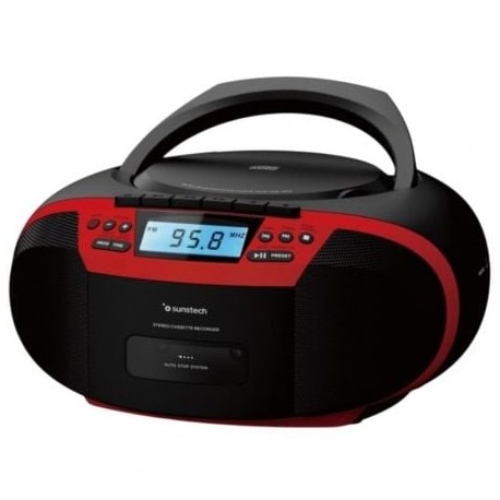 Radio CD Sunstech CXUM54BTRD/ Rojo
