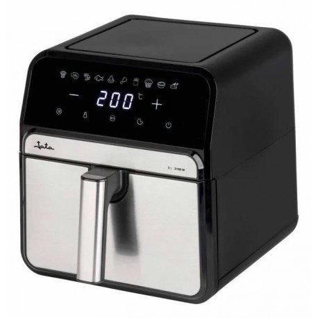 JATA JEFR1242 freidora Sencillo 8 L Independiente 2100 W Freidora de aire caliente Negro, Plata