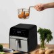 JATA JEFR1242 freidora Sencillo 8 L Independiente 2100 W Freidora de aire caliente Negro, Plata