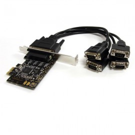 StarTech.com Tarjeta Adaptadora PCI Express PCIe de 4 Puertos Serie con Cable Multiconector RS232 Serial PEX4S553B