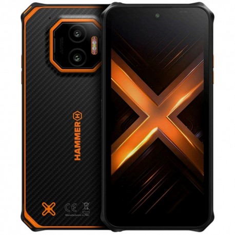 HAMMER - Telefono movil smartphone rugerizado hammer energy x2 5g - 8gb -  256gb -  6 pulgadas -  negro - naranja - TEL001066